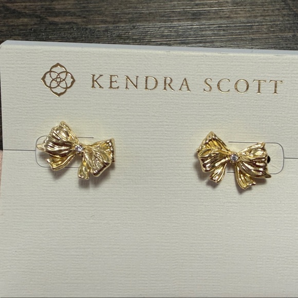 LoveShackFancy and Kendra Scott Gold Bow Stud Earrings - Picture 5 of 5